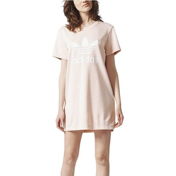 adidas Dresses & Skirts - Adidas Originals Women's Trefoil Tee Knit Shirt Dress